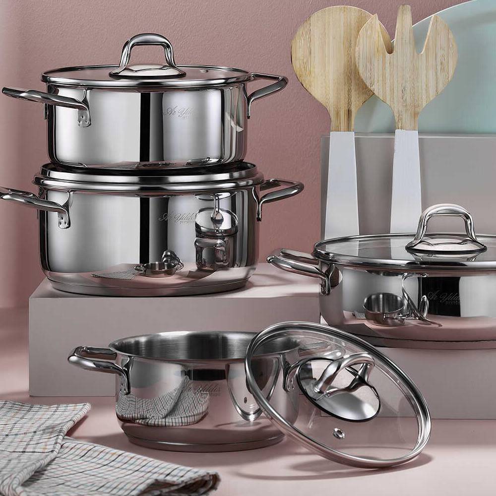 Aria 8 Parça Çelik Tencere Seti